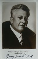 Georg Maikl (1872-1951) Kammersänger - Autogramm