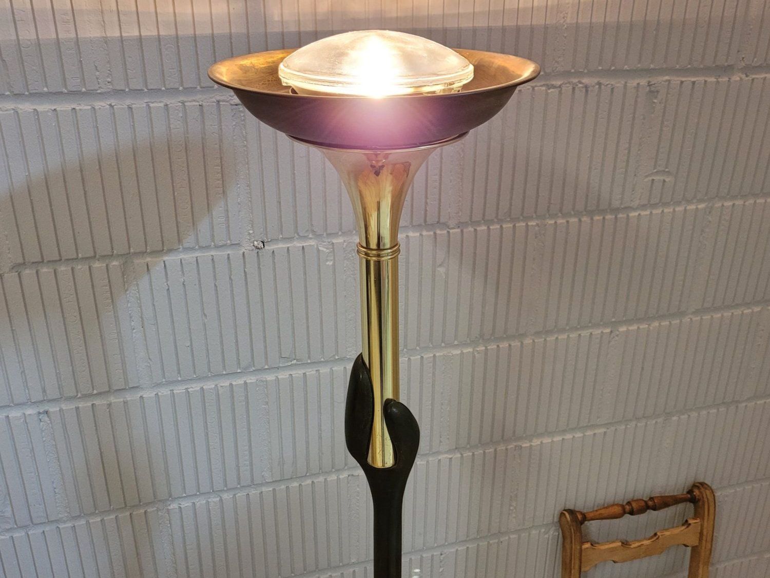 Lampade: Bronze Messing Fackelträger Olympia Stehleuchte Deckenfluter – Usato da Nottwil venduto da Wondewa-Shop 1