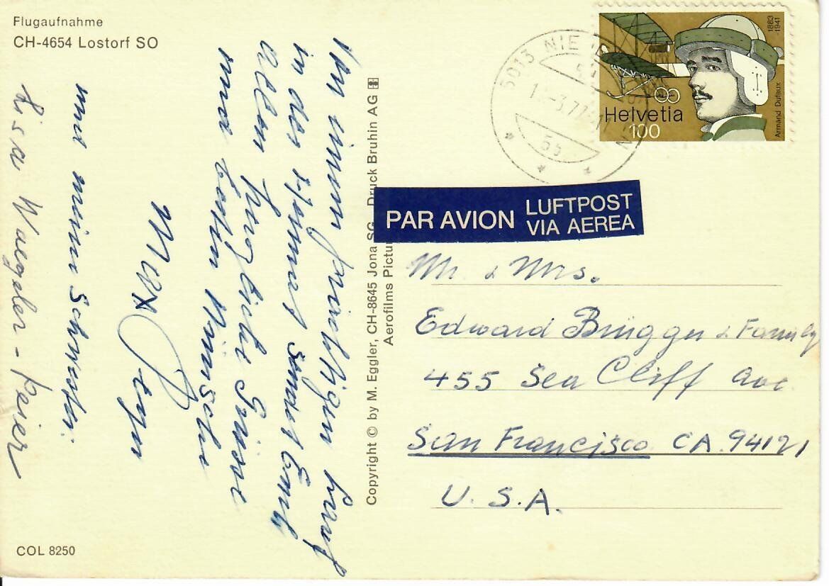 Cartoline postali: Lostorf SO – Usato da Hochdorf venduto da Ziegel-16 1