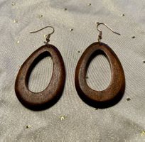 Ohrstecker Ohrschmuck Ohrhänger Teak Holz Boho Handmade