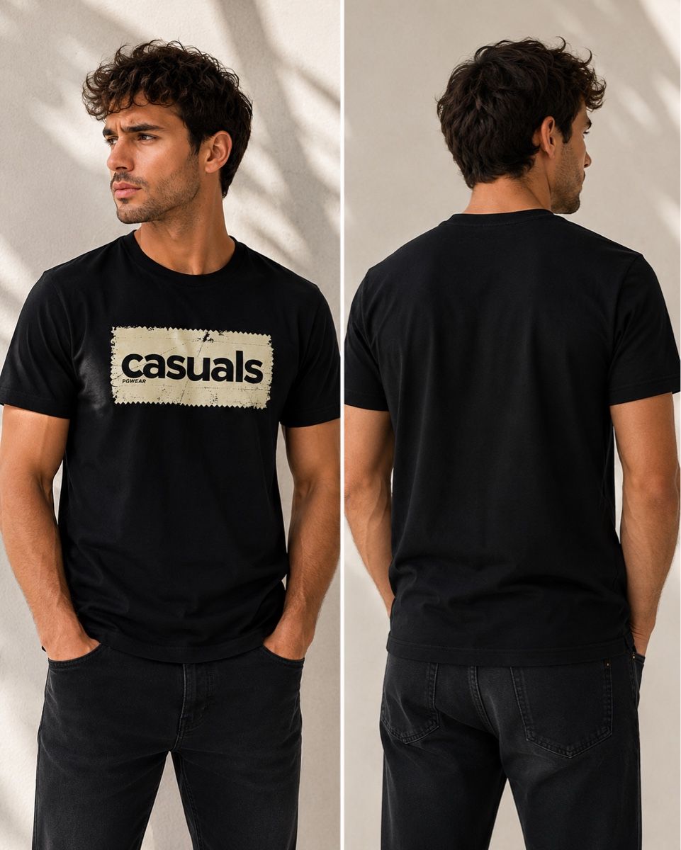 T-shirt: Schwarzes T-Shirt – Usato da Düdingen venduto da Sirionline123