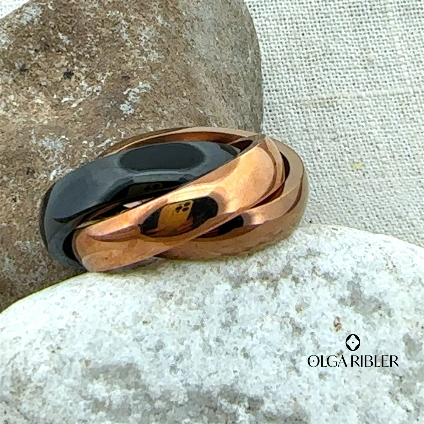 Olga Ribler Ringe: Edelstahl Ring 3-fach Grösse 62 – Neu (gemäss Beschreibung) aus Luzern von Schmuckoutlet 5