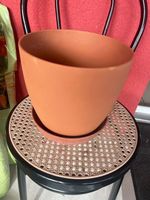 Topf Vase 23x22 Braun + Unterteller (mehrere siehe sep. Aukt