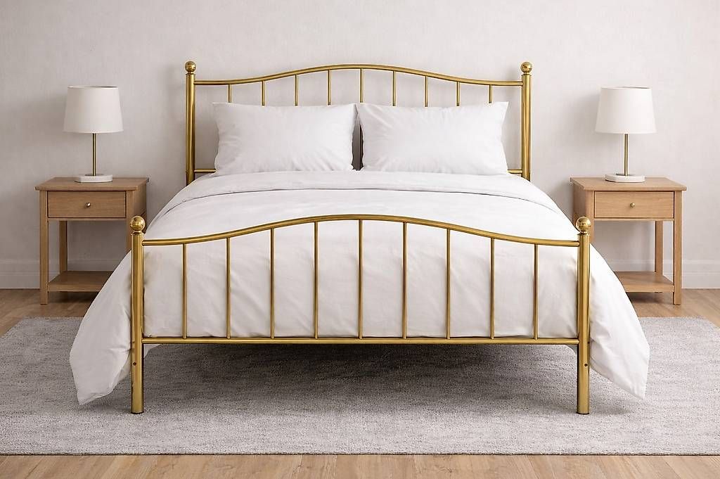 Letti: Messing-Bett in gold – Usato da Winterthur venduto da TheLinda