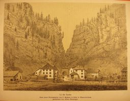 COL DES ROCHES, LITHOGRAPHIE 1881