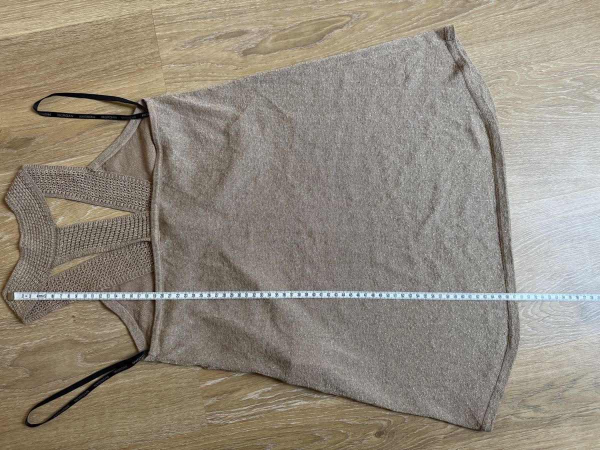Morgan Top: Top beige doré Morgan, t.36/S – Usato da Tavannes venduto da Thriftshop 4