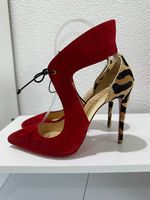 Christian Louboutin Heels Pumps Ferme Rouge 100 Pony 36 Rot