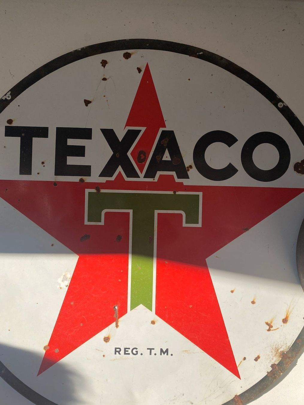 Ecriteaux: Texaco Werbetafel (ca 182cm Durchmesser) – D'occasion à Dagmersellen par Arcticsnow2017 4