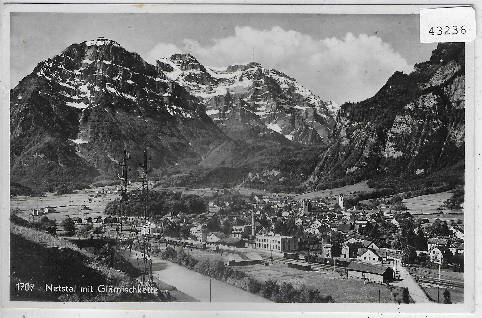 Cartoline postali: Netstal mit Glärnischkette – Usato da Ettingen venduto da Kartenplanet