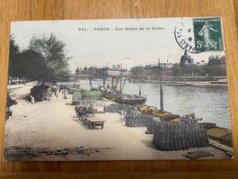 Paris, Seine, 1907, Dampfschiff, Pferdefuhrwerk