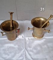 2 Stück Mörser mit Stössel Messing