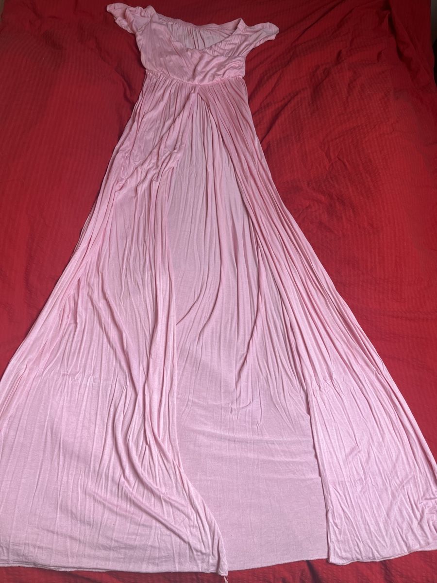 Vestiti: Langes Sommerkleid rosa Gr. S mit Beinschlitz elegant – Usato da Kaisten venduto da saleforfun