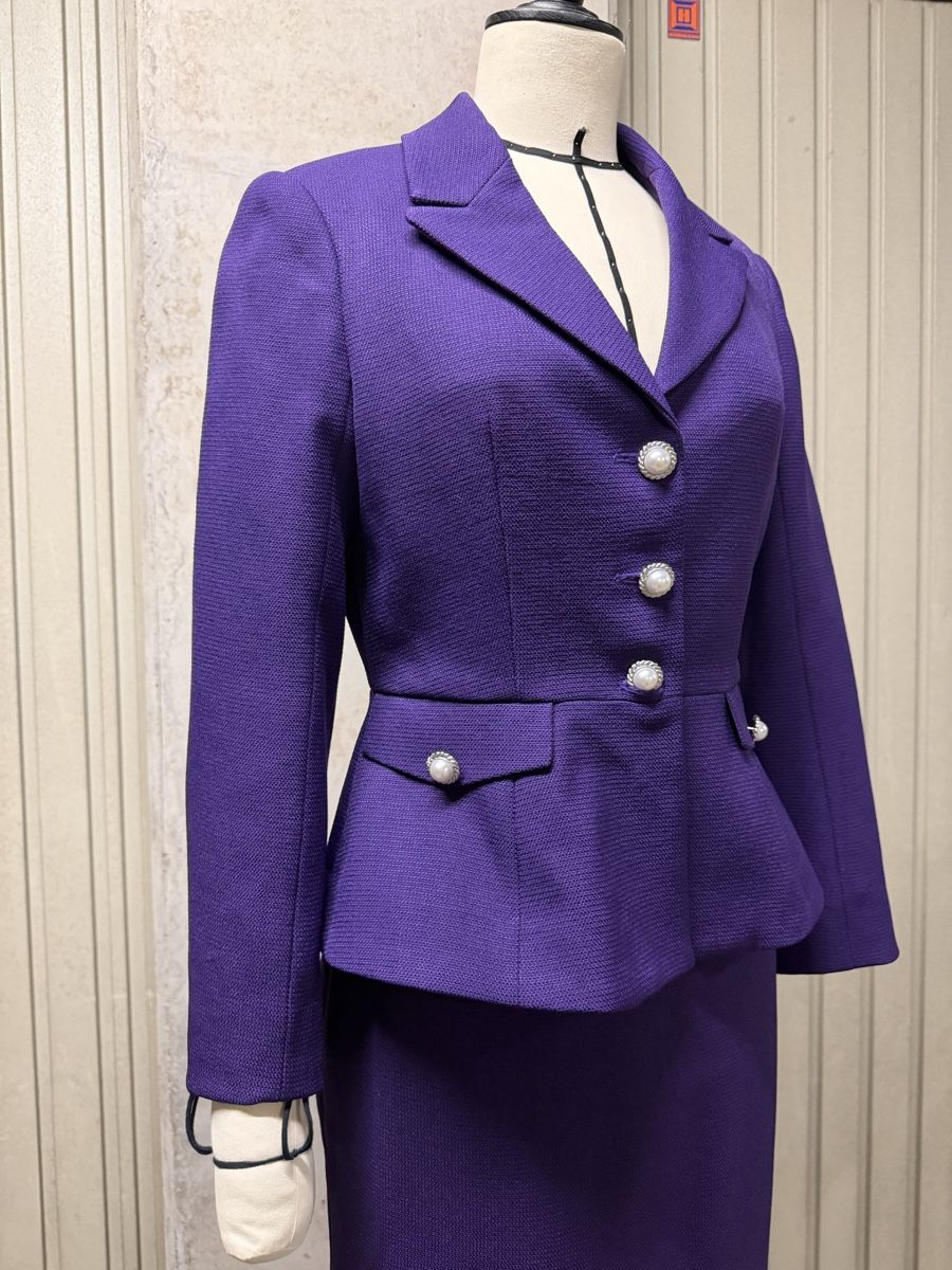 Anzüge & Kostüme: ENSEMBLE VESTE ET JUPE CRAYON SIXDO VIOLET  – Neu (gemäss Beschreibung) aus Petit-Lancy von phikipi 6