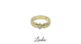 Damenring 750 Gold Diamant Gr. 53