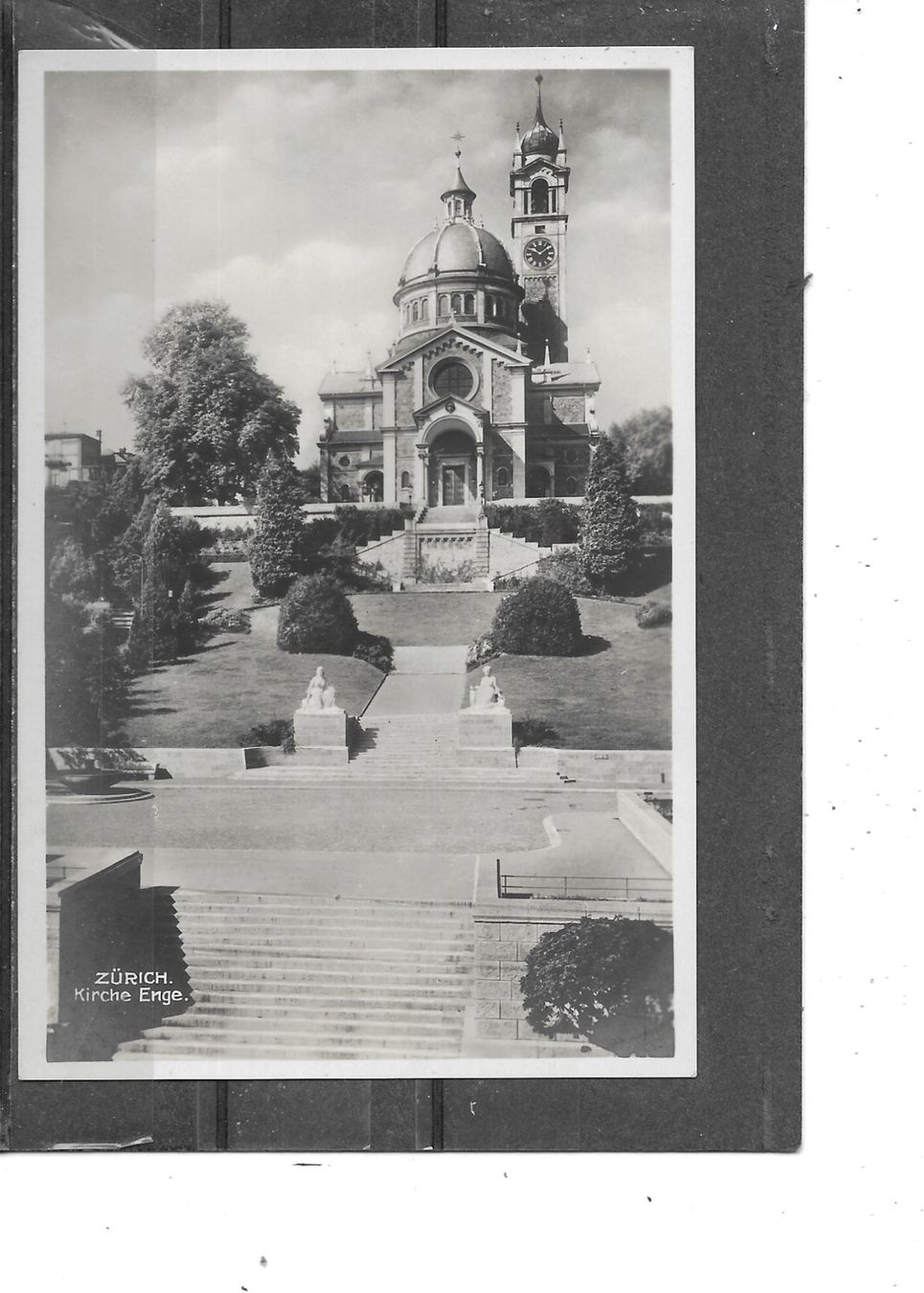 Ansichtskarten: ZH Zürich Kirche Enge – Gebraucht aus Schocherswil von Wilare