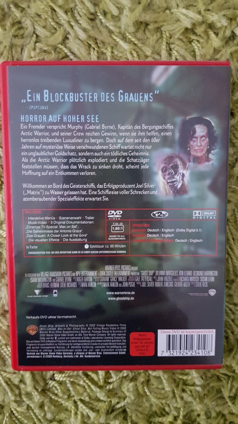 Alle DVDs: Ghost Ship – Gebraucht aus Dornach von Letizia1987 1