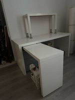 Schreibtisch weiss mit Auszug