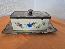 Wellner Rosenthal Marmeladen Schale/Dose versilbert, antik