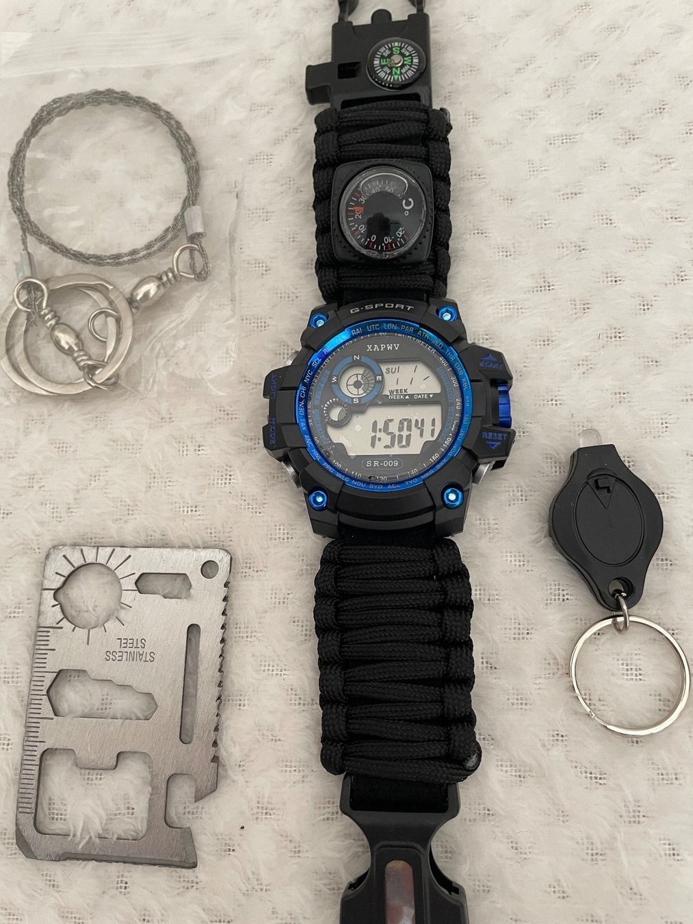Orologi: Armbanduhr Kompass Draht Messer – Nuovo (secondo la descrizione) da Zürich venduto da Sarameier 1