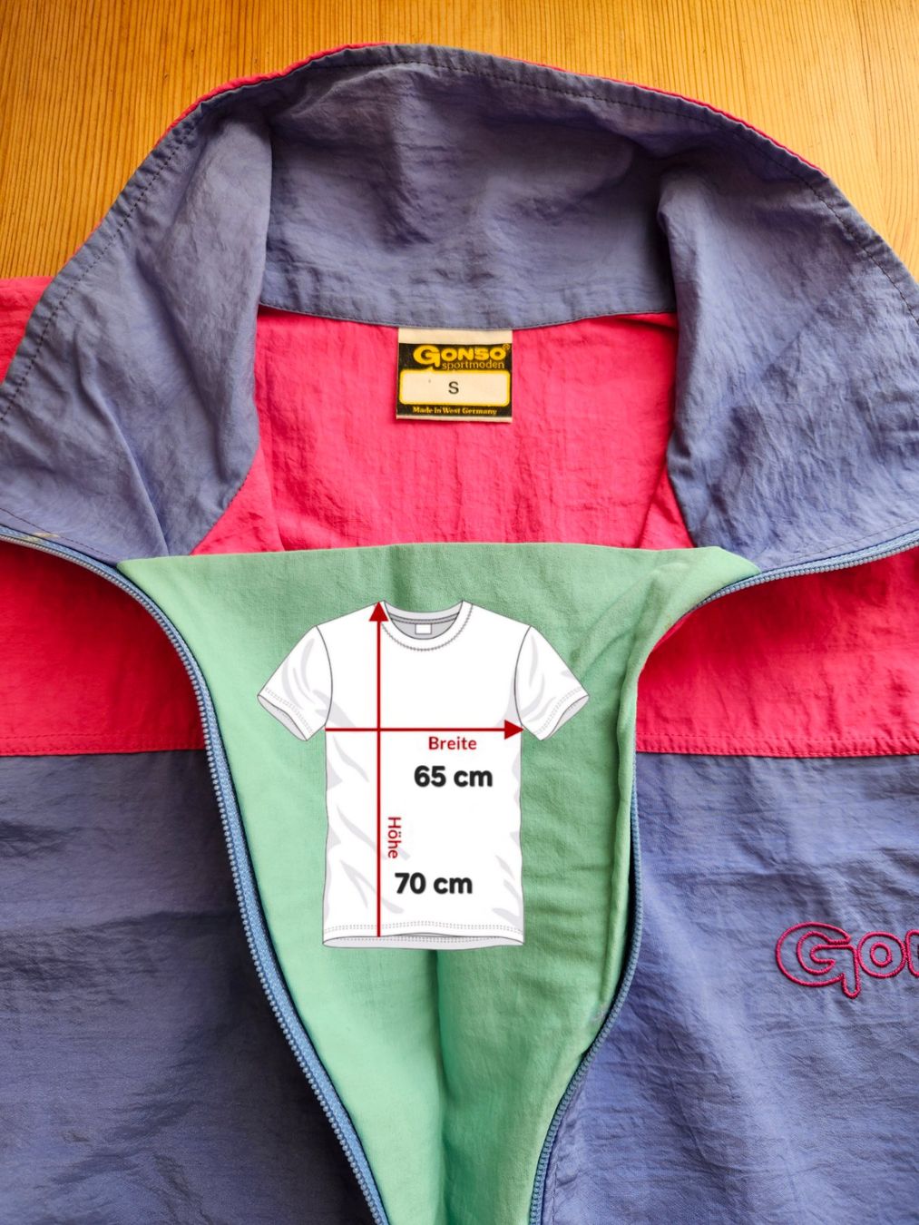 Giacche: Jacke Gonso Gr. S colourblock retro vintage Pullover – Usato da Hägglingen venduto da United-Village-Trade 3