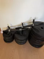 Hantelscheiben-Set Tunturi (45 kg) + Kurzhantelstange
