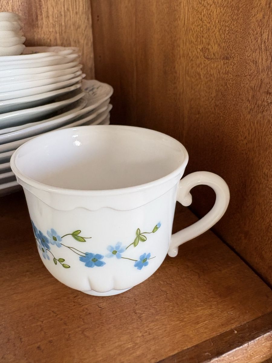 Set di piatti: Arcopal Geschirr Set Blumenmuster weiss gebraucht – Usato da Chur venduto da Weltanschau 3