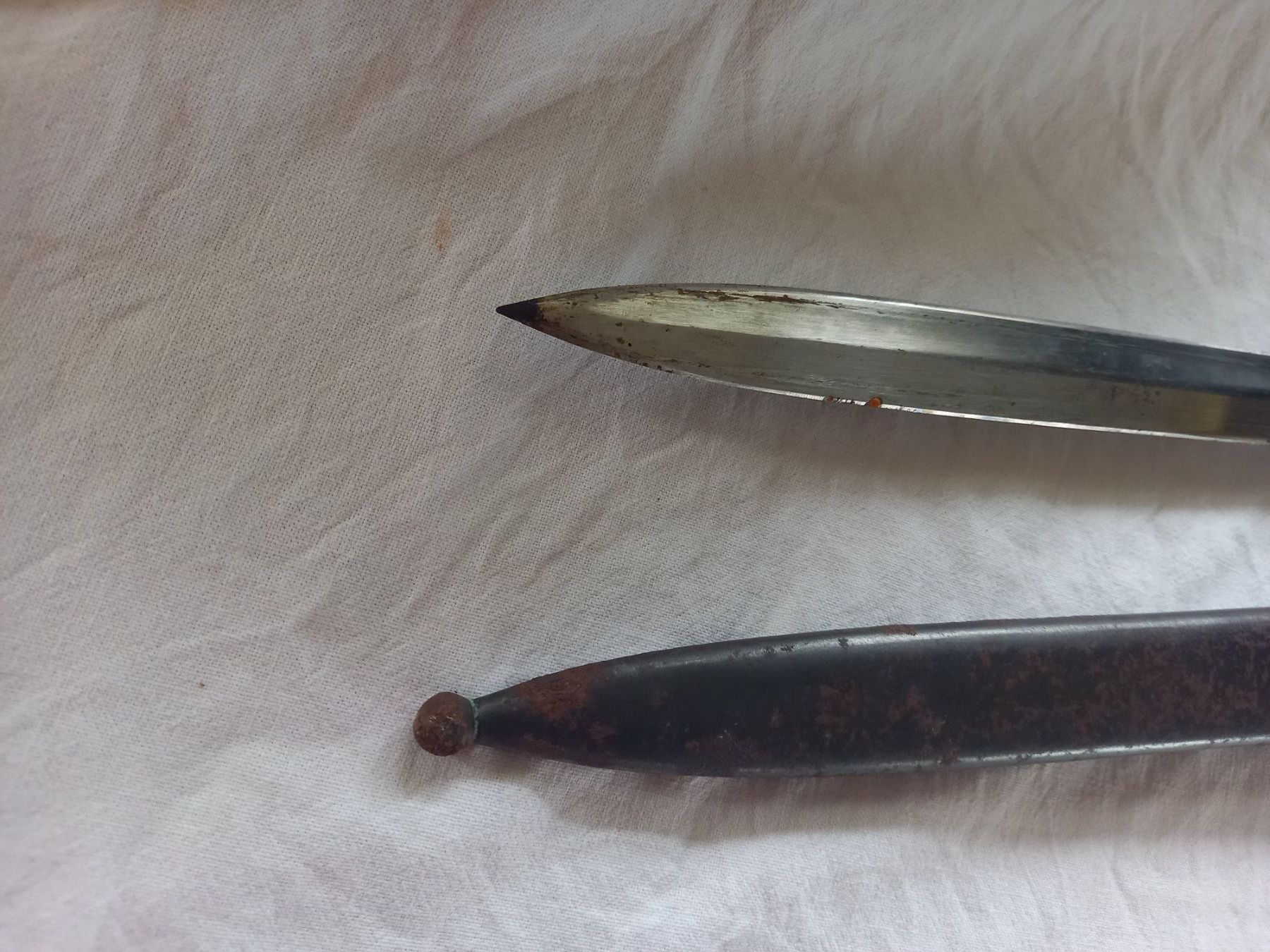 Schweizer Armee Armi bianche: Baïonnette d'ordonnance, modèle 1918 avec son fourreau – Usato da Rossens FR venduto da Souris1 8