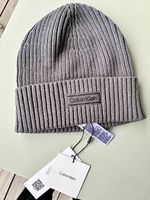 Calvin Klein PATCH CHUNKY Mütze / Farbe iron gate, neu