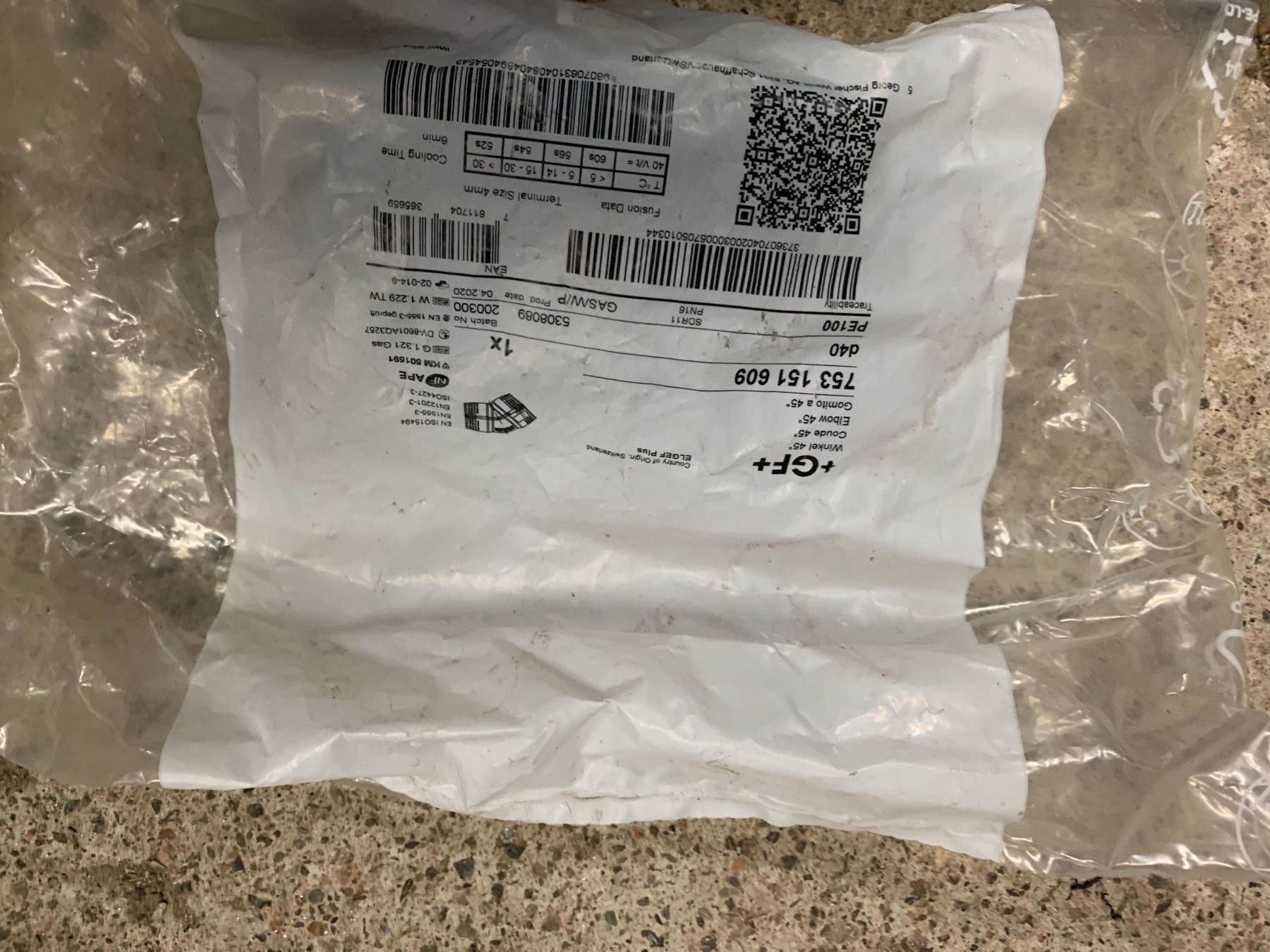 Sanitär: +gf+ Winkel 45’ elgef – Neu und originalverpackt aus Curtina von babo88 1