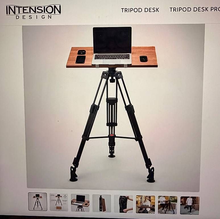Scrivanie: Tripod Standing Desk Pro mit Rollen mobiler Stehschreibtisch – Usato da Twann venduto da dieberaterin 3