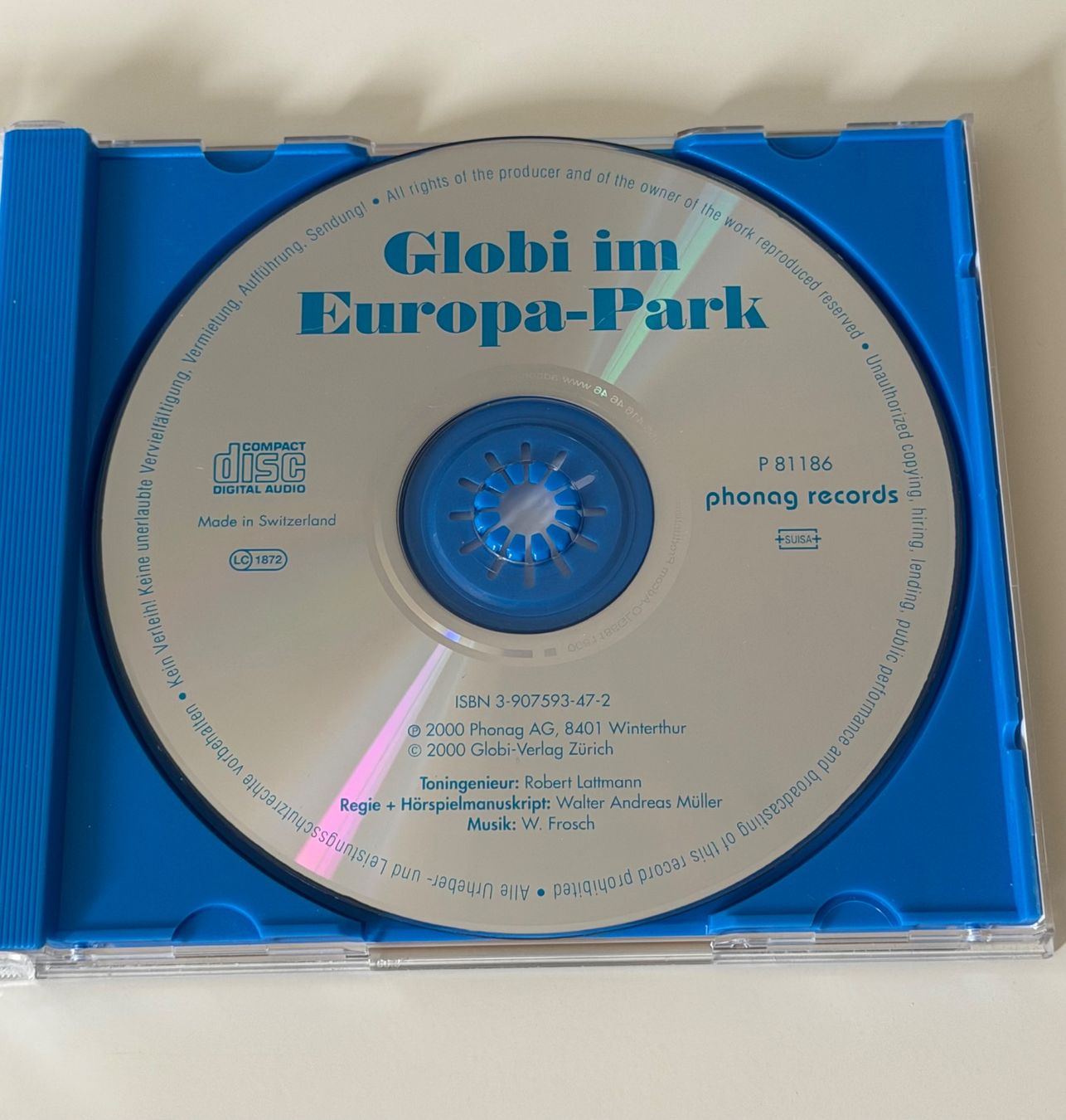 CD: Globi im Europa-Park CD – Usato da Altstätten SG venduto da sheamus 2