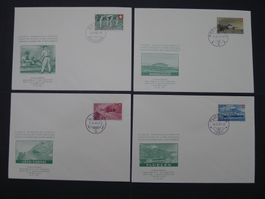 1947 Nr. B34+B37 Bundesfeierkomitee FDC mit Orts ET-Stempel