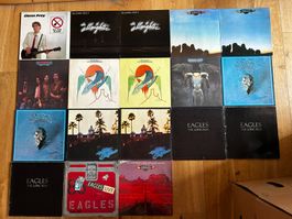 LP Sammlung Eagles, 19 LPs, teils div. Pressungen, top