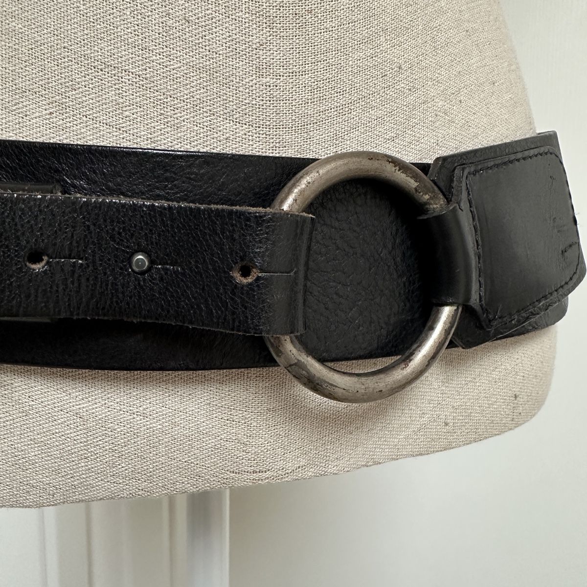Cinture: Schwarzer, cooler Ledergürtel Gr. 95 – Usato da Sax venduto da kaulquappe01 1