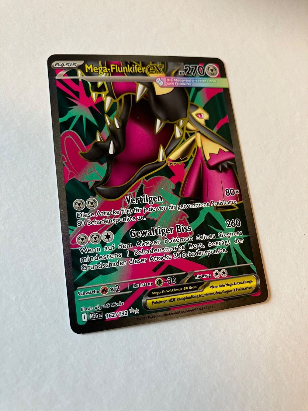 Pokémon Carte collezionabili: Mega Flunkifer ex - Mega Entwicklung - DE (MEG 162) – Nuovo (secondo la descrizione) da Zürich venduto da Lunter 2
