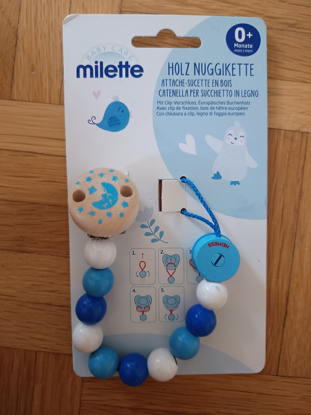 Milette Succhiotti & catenelle porta ciuccio: Holz Nuggikette – Usato da Gattikon venduto da Nesy8930