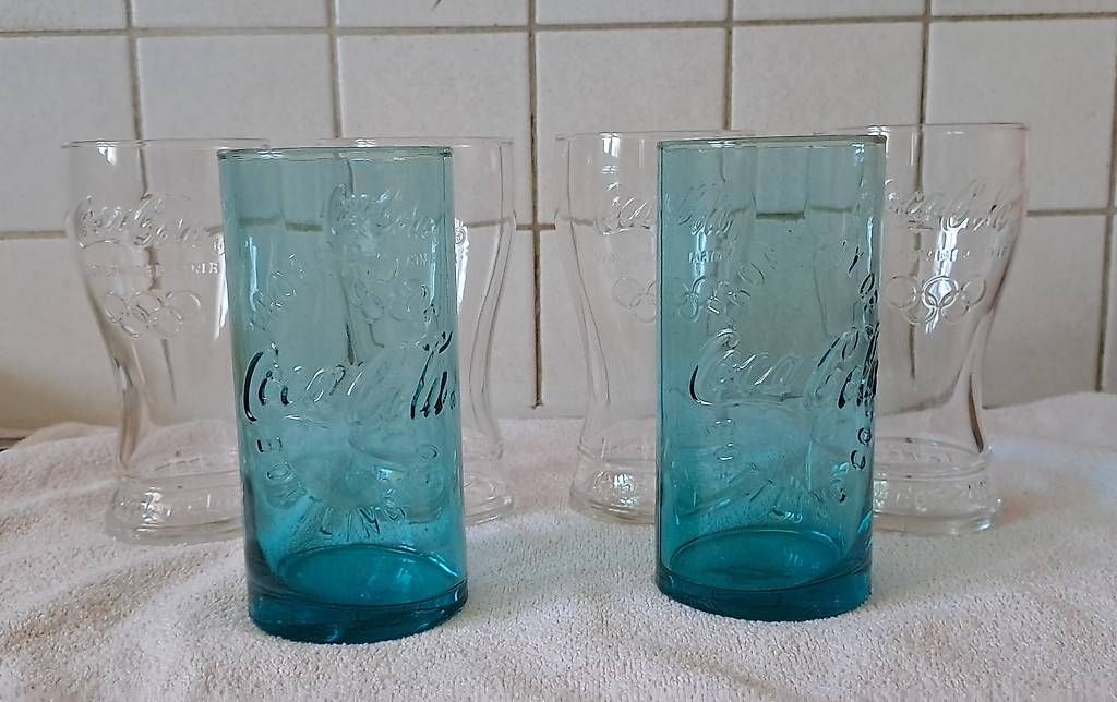 Verres: 2 Coca Cola Gläser blau – D'occasion à Buttisholz par Seeblick666 1