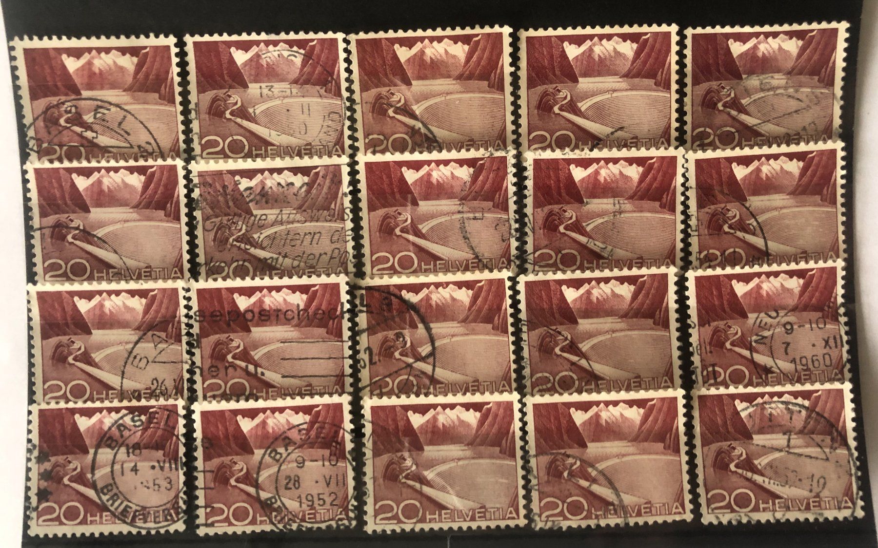 Tutti i francobolli: Nr. 301 A mit Stempel Einsteckkarte Voll – Usato da Aarau venduto da Billa007