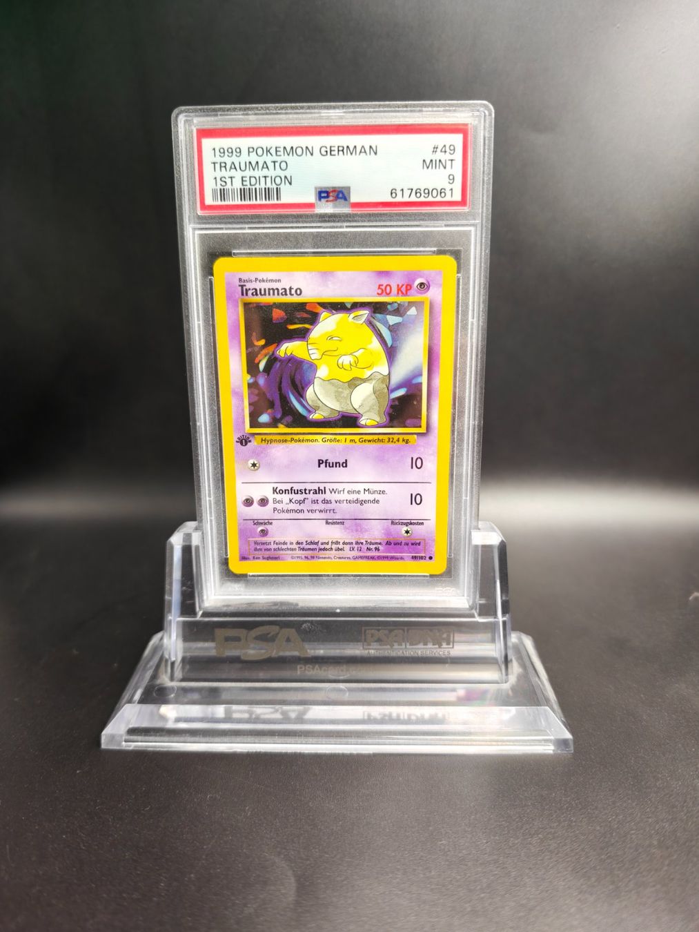 Pokémon Sammelbilder & Trading cards: PSA 9 Traumato 49/102 Basis Set 1.Edition Deutsch – Neu (gemäss Beschreibung) aus Schwyz von Tarek04