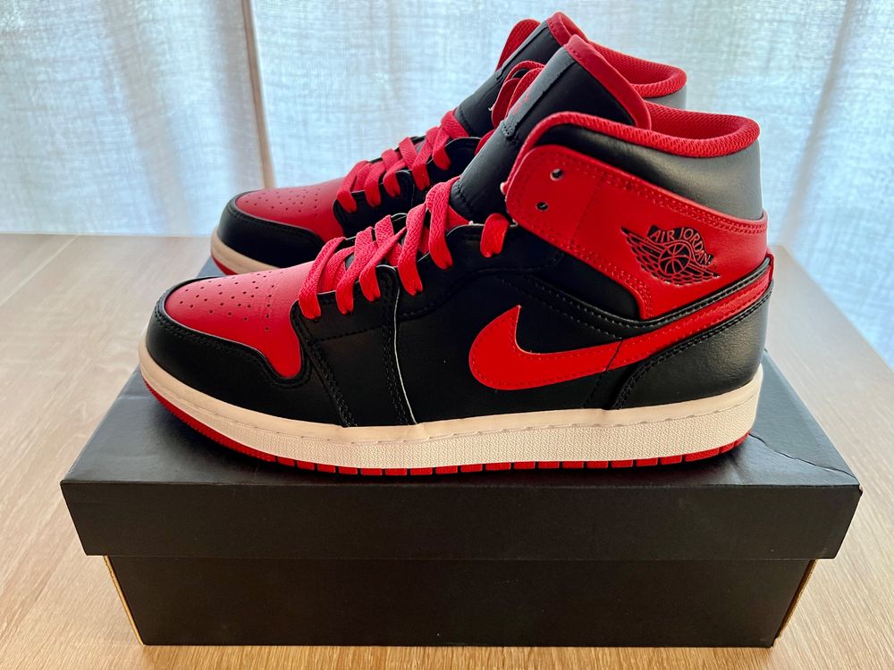 NIKE AIR JORDAN 1 BRED 100% ORIGINAL NEW & OG BOX EUR. 40,5 (Neuf avec ...