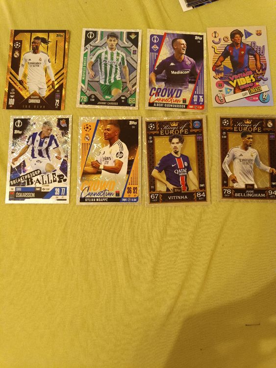 Topps Match Attax Karten: Bellingham,Mbappe 1