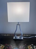 Tischlampe Metall/Textil, modernes Design