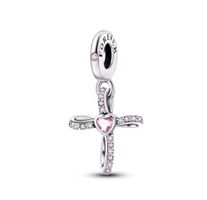 KREUZ ECHTSILBER S925 CHARM ANHÄNGER ZU PANDORA ARMBAND