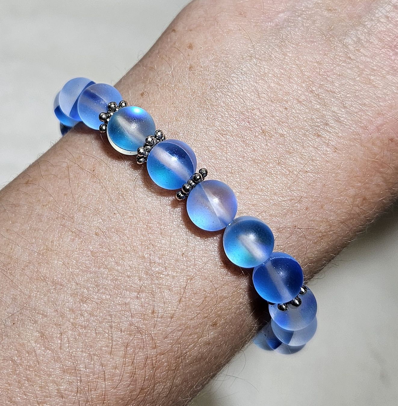 Bracciali & Braccialetti: blaue Kristall Armk. - Spendenaktion – Nuovo (secondo la descrizione) da Unterkulm venduto da Nachtigall 2