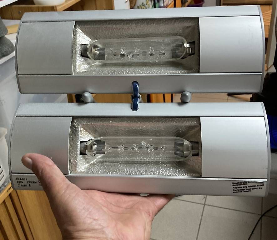 Lampen: Lampe à pied de bureau double avec variateur – Gebraucht aus La Neuveville von Pierre.1 3