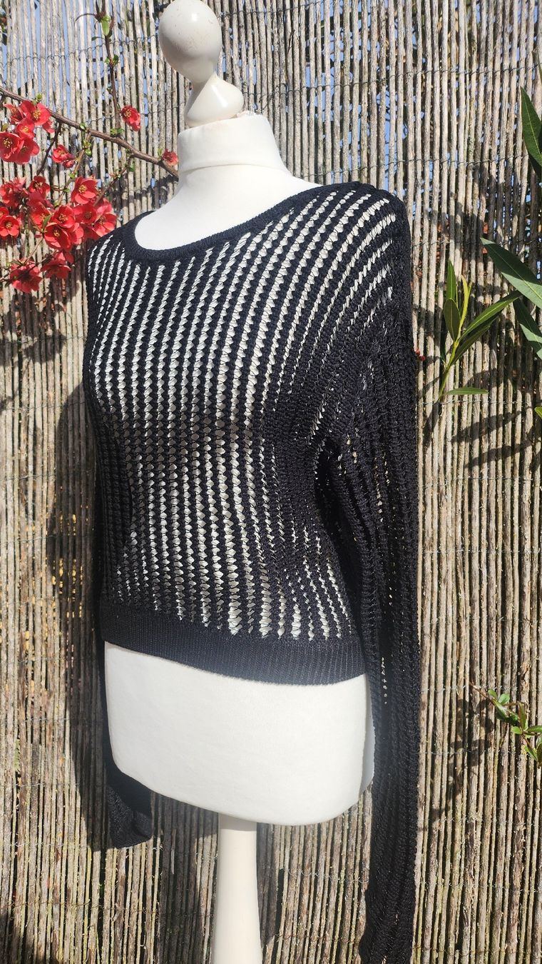 Zebra Maglioni & Felpe: Pull noir à trou ZEBRA, taille M, acrylic 90% viscose, NEUF  – Nuovo e nell'imballaggio originale da Agiez venduto da chouchanelle 2
