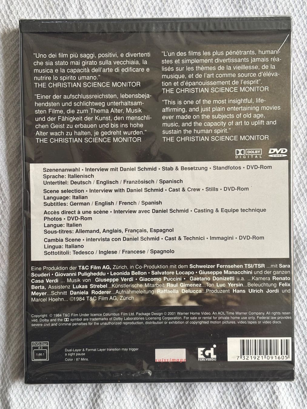 Alle DVDs: Daniel Schmid: Il Bacio di Tosca – Neu und originalverpackt aus Stans von Abukadnezar 1