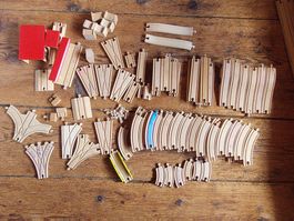 Brio, Ikea, Eigenbau Holzeisenbahn Konvolut