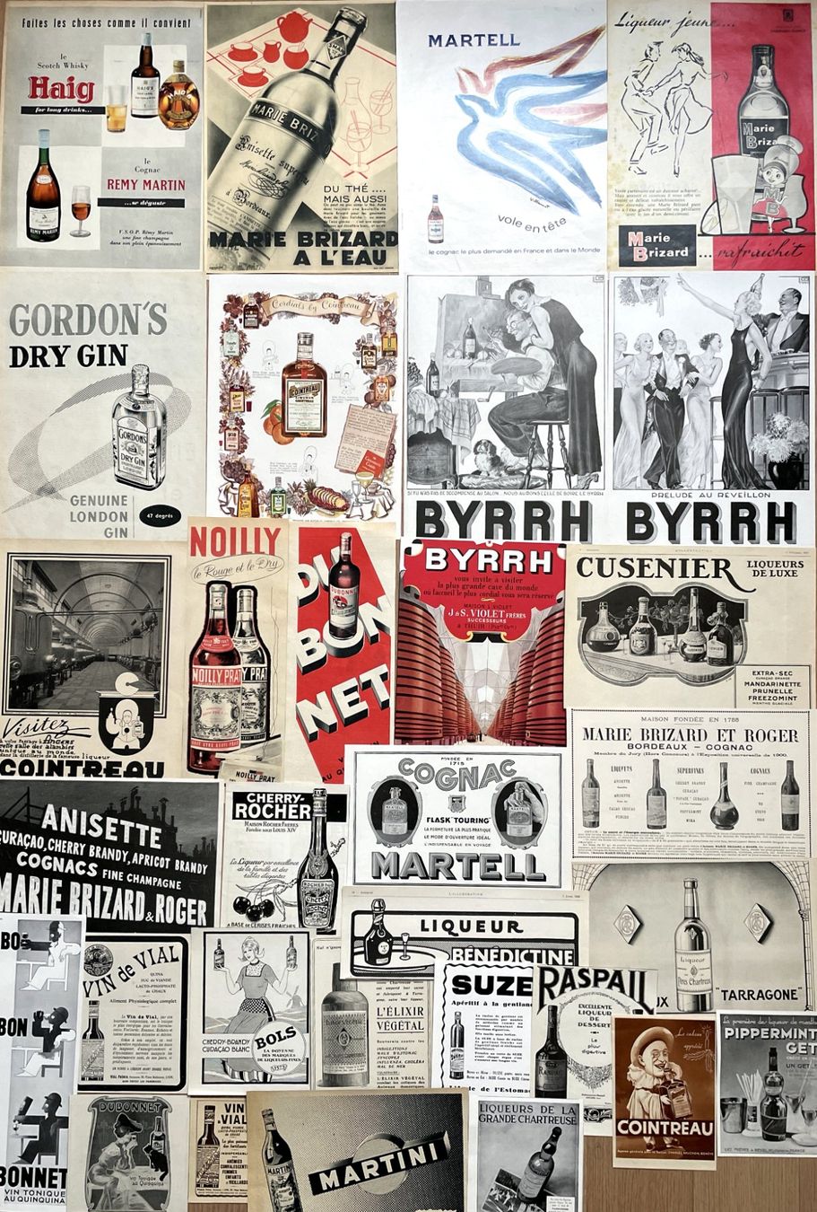 Grafica & Litografie: Apéritifs, Cognac, Vin - 30 alte Werbungen / Publicités – Usato da Savagnier venduto da Ne2065 1