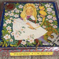 Puzzle antik (dornrösschen etc) aus holz